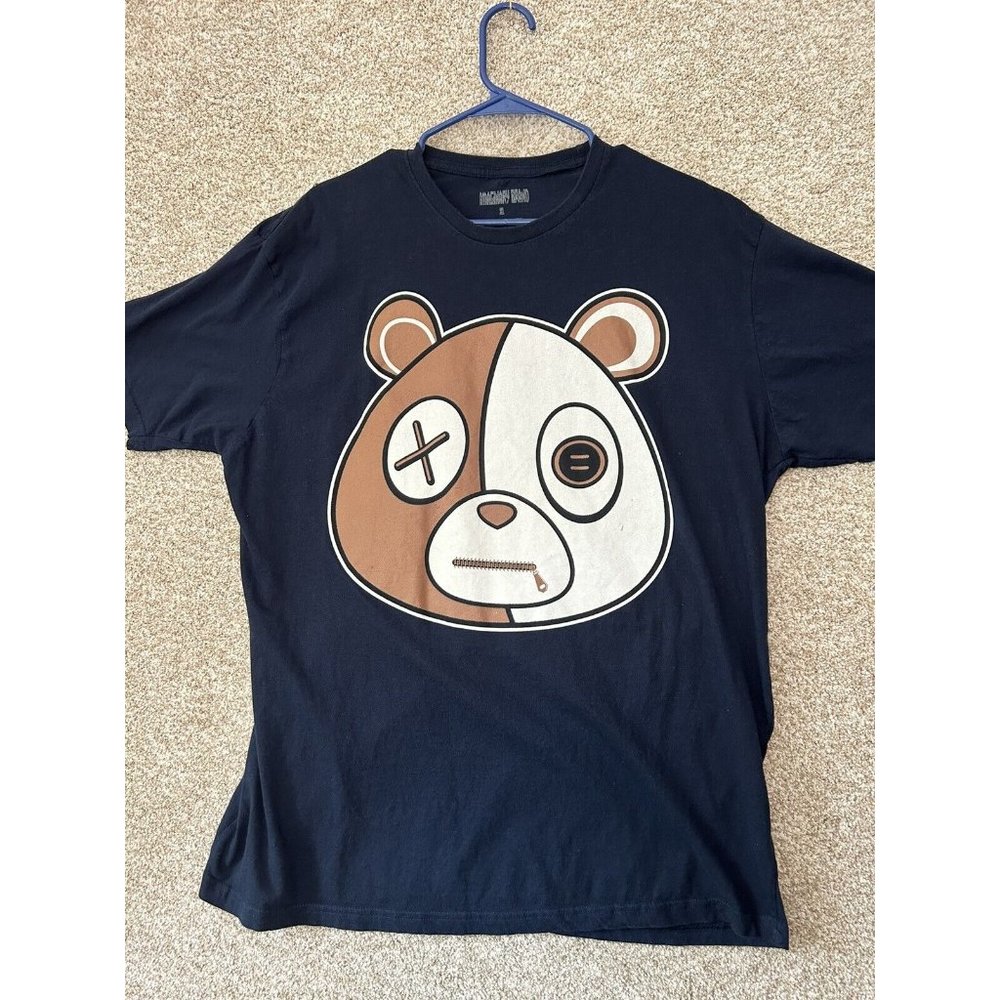 Imaginary Brand Men’s Blue Bear Graphic Teddy T Shirt Top Size XL